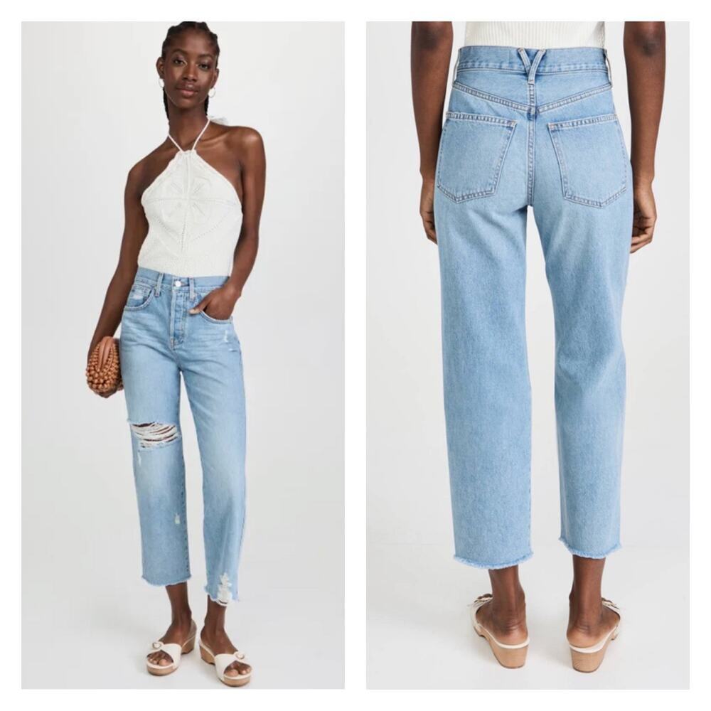 Veronica Beard Blake Crop Classic High Rise Straight Leg Jeans Size 29